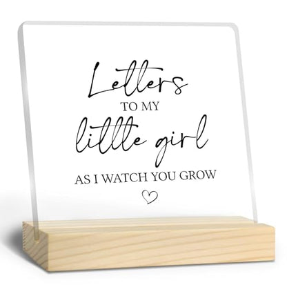 Daughter Gifts, Mother Mom to Daughter Gift Acrylic Plaque, Daughters Mother's Day Birthday Gifts, Letters to My Little Girl Acrylic Sign Desk Table Shelf Decor - color: 1-mimi