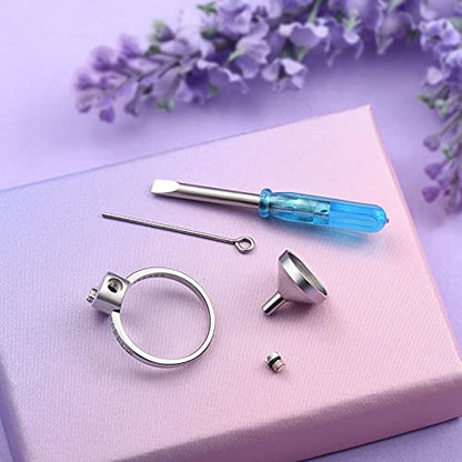 YLT S925 Sterling Silver Teardrop Cremation Urn Ring for Ashes - size: 10