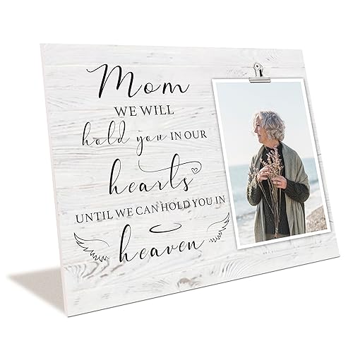 Memorial Picture Frames for Loss of Mother - Condolence Gifts for Loss of Mom, Bereavement Gifts, Fits 4x6 In Photo - style: Mom in heaven