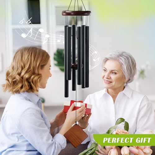 Wind Chime for Outside-36 inches Memorial Wind Chimes for Loss of Loved One Mother Father Baby Brother Friends, Best Sympathy Gift Wind Chimes Outdoor, Send Love and Strength - size: 36" BK