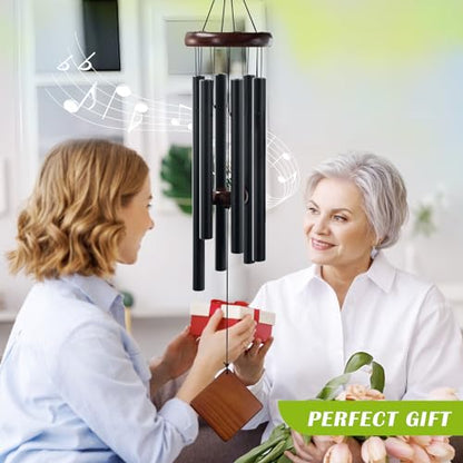 Wind Chime for Outside-36 inches Memorial Wind Chimes for Loss of Loved One Mother Father Baby Brother Friends, Best Sympathy Gift Wind Chimes Outdoor, Send Love and Strength - size: 36" BK