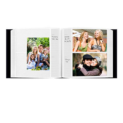 Pioneer Photo Albums DA-200SF/BLK 200 Pocket Sewn Leatherette Frame Cover Photo Album, 4 by 6-Inch, Black (Pack of 4) - size: 9.5inchesx9.25inchesx2inches (Pack of 4)