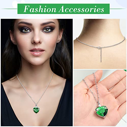 Jexine 10 Pcs Urn Necklace Cremation Jewelry for Men - color: Green