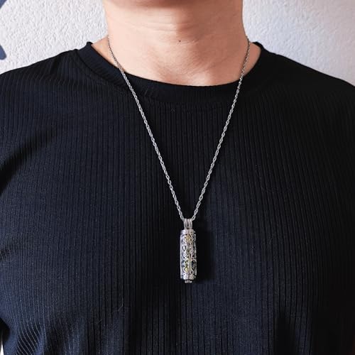 YOUFENG Urn Necklaces for Ashes Urns for Human Ashes Memorial Cremation Urn Locket Stainless Steel Keepsake Ashes Jewelry - style: Forever