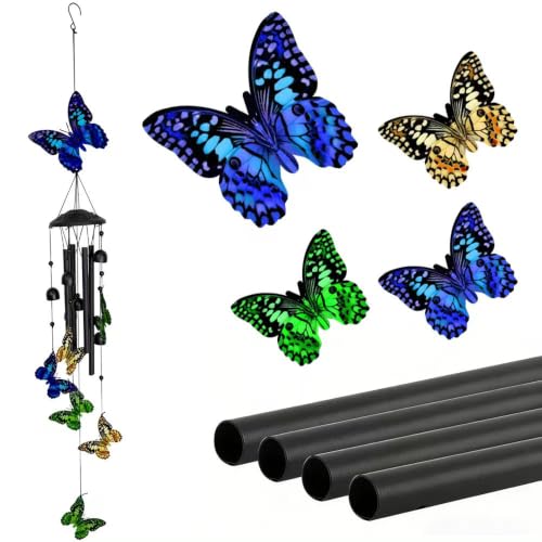 Wind Chimes for Outside, Butterfly Garden Windchimes Memorial Windchimes - color: Butterfly Wind Chimes