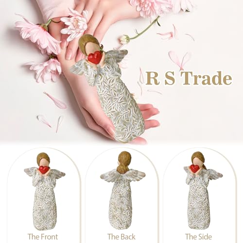 R S Trade Remembrance Angel Figurines, Sympathy Gifts for Loss of Loved One | Sculpted Hand-Painted Angel Statue Home Decor, Memorial Gifts for Loss of Mom Daughter, Grief Gifts for Women