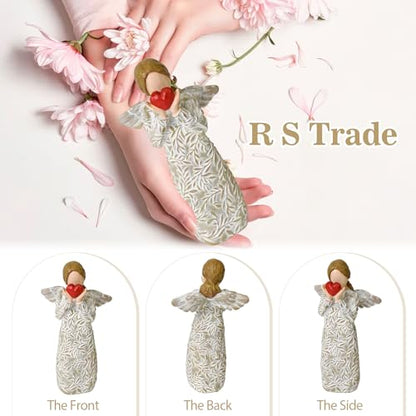 R S Trade Remembrance Angel Figurines, Sympathy Gifts for Loss of Loved One | Sculpted Hand-Painted Angel Statue Home Decor, Memorial Gifts for Loss of Mom Daughter, Grief Gifts for Women
