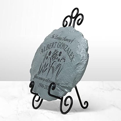 Let's Make Memories Personalized in Memory Sympathy Garden Stone - Memorial Marker – Condolences - style: In Loving Memory