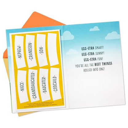 Hallmark Pick-A-Title Customizable Kids Easter Card (Egg-stra Fun) for Son, Daughter, Niece, Nephew, Godchild - style: Egg-stra Fun
