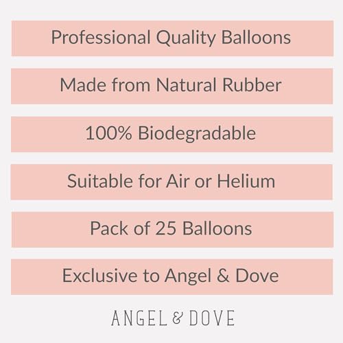ANGEL & DOVE 25 Blue Funeral Balloons 'You are Loved, Missed, Remembered' Biodegradable - Memorial, Celebration of Life