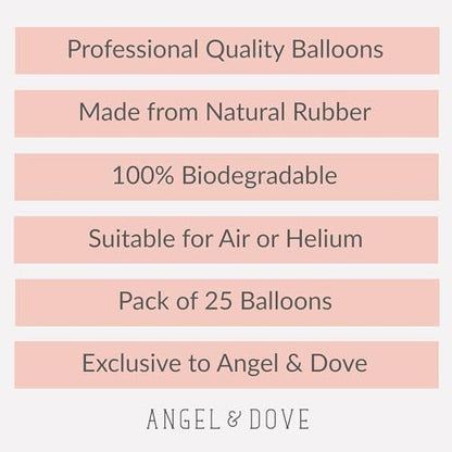ANGEL & DOVE 25 Rainbow Funeral Balloons 'Forever In Our Hearts' Biodegradable - for Memorial, Celebration of Life