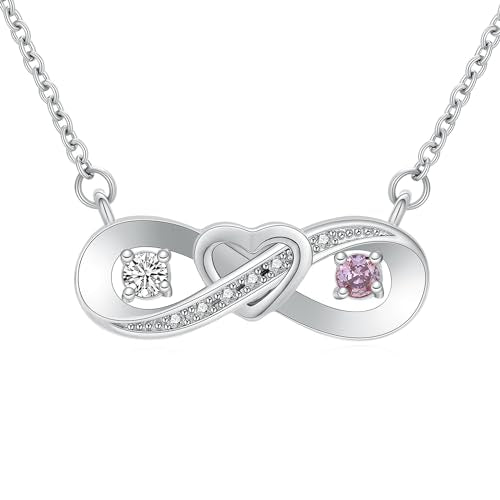 Infinity Love Urn Pendant Stainless Steel Snake Chain Cremation Jewelry for Ashes for Woman Free Filling Tools Include - color: New-Silver-White+Light Purple