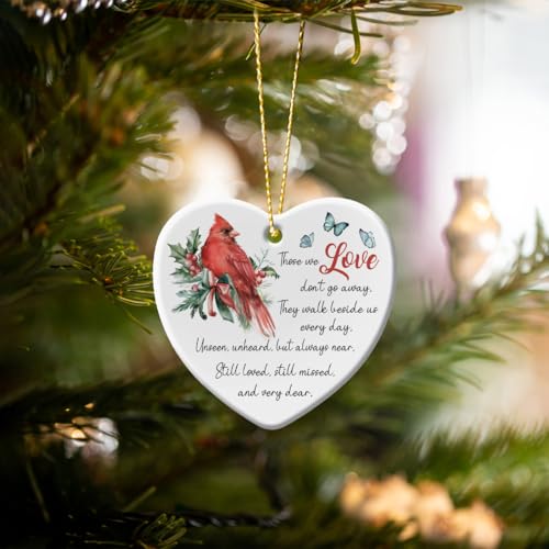 Cardinal Memorial Christmas Ornament Keepsakes - Sympathy, Bereavement Gifts for Loss of Loved One, Condolences Gift, in Loving Memory of Mother, Father, Son, Daughter, Brother, Husband - style: Memorial