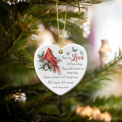 Cardinal Memorial Christmas Ornament Keepsakes - Sympathy, Bereavement Gifts for Loss of Loved One, Condolences Gift, in Loving Memory of Mother, Father, Son, Daughter, Brother, Husband - style: Memorial