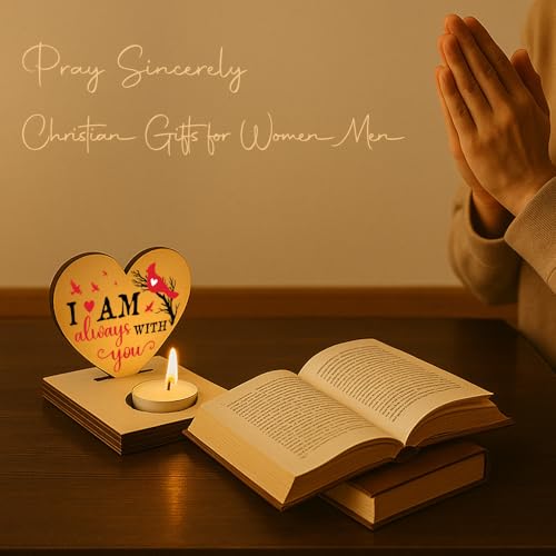 Cardinal Memorial Candle Holder, I Am Always with You Wooden Sympathy Gift, Christmas Thank You Friends Sister Bestie Gifts Shaped Remembrance for Loss of Loved One Candlestick Holders-LATZ02 - color: Wood Always With You
