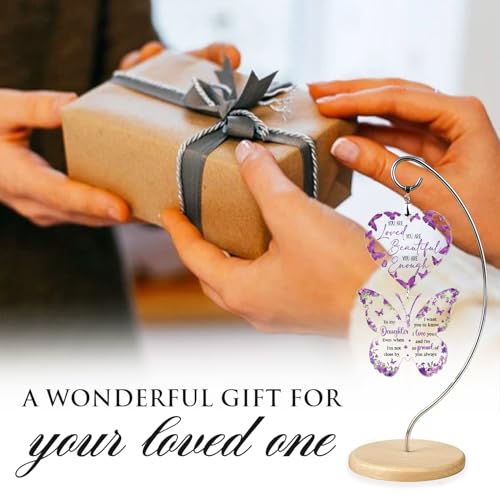 Mother Daughter Ornament - Christmas Birthday Valentines Gift from Mom Dad - color: 19 - Daughter Butterfly