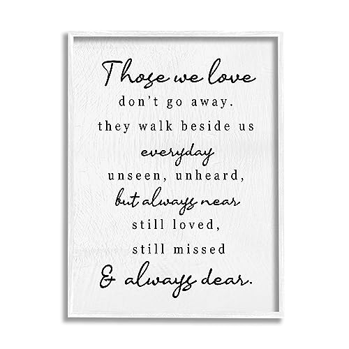 Those We Love Poem Rustic, 24 x 30 Inch Framed Giclée Print | Stupell Industries · By Lil' Rue · Ready to hang · Thoughtful gift for any room · Made in USA - color: Coastal White (Textured), size: 30"L x 24"W