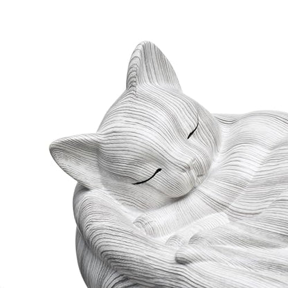 Cat Urn Small Pet Urn for Cat Ashes - Stylish Cat Urns for Ashes, Premium Quality Pet Urns for Cats(White) - color: White