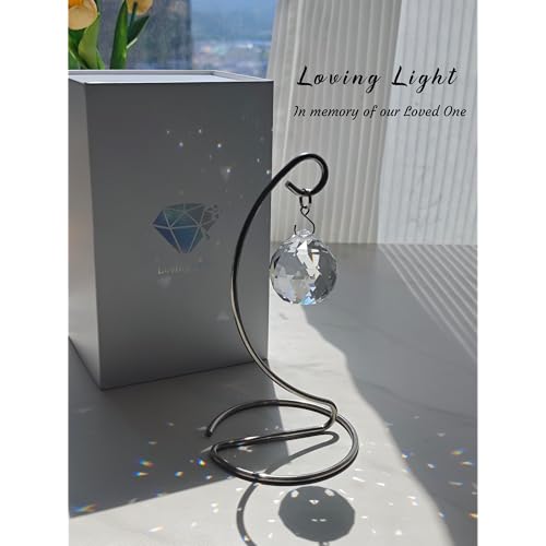 Memorial Gifts for Loss of Loved One, Unique Sympathy Gifts Tabletop Crystal Suncatcher, in Loving Memory Gift for Mom Friends Women Daughter Son Dog, Grief Bereavement Gift