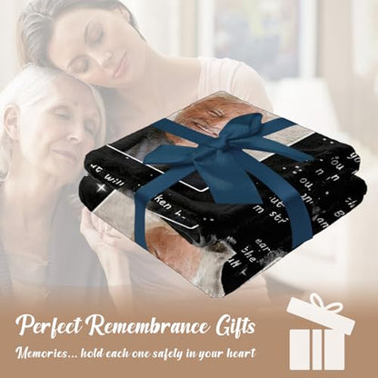 Vsmoedb Custom Memorial Blanket with Pictures for Loss of Loved One - color: Select09