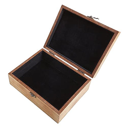 Let's Make Memories Personalized Wooden Keepsake Box With Hinged Lid - Wood Memento Box - Decorative Storage - Home Decor - For Couples, Wedding, Newlyweds - Laser Engraved - Script Names - style: Script Names