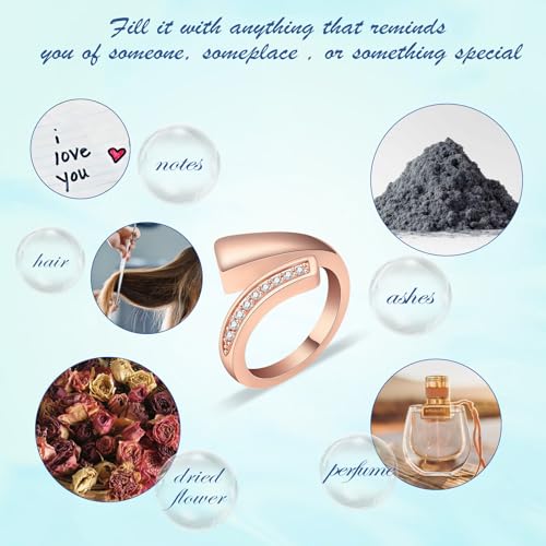 Memorial Urn Ring for Ashes Stainless Steel Cremation Jewelry for Men & Women Pet Ashes Keepsakes Holder Ring - color: Customize