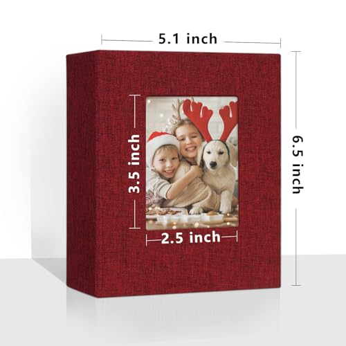 Vienrose 4x6 Small Photo Album, 2 Pack,100 Photos, Red - color: Red, size: 4x6 50 Pockets