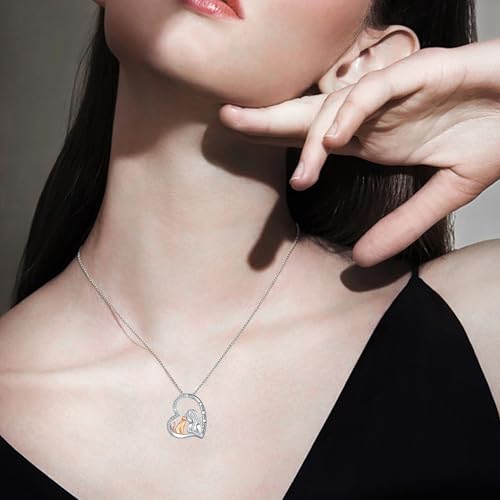 Sterling Silver Cat Necklace Jewelry Memorial Gifts for Cat Lovers | Cat Pendant Necklace ，Cute Dainty Animal Remembrance Jewelry Birthday Gifts for Cat Mom Her Women - style: cat necklace
