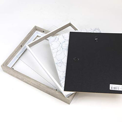 Lawrence Frames 785111 Shadow Box Frame, 11x14, Natural Gray - color: Natural Gray, size: 11 x 14 inches
