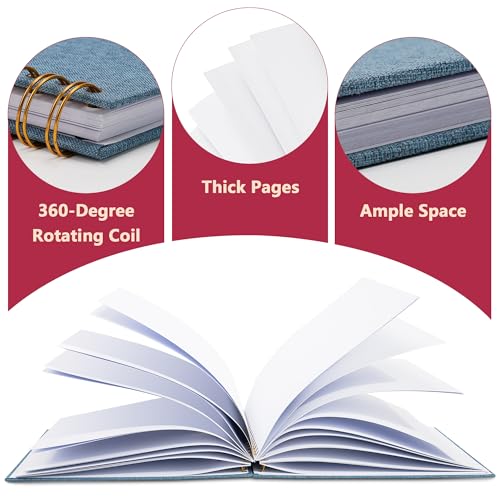 Vienrose Scrapbook Album,40 Pages,10x10 Inch,Dark Blue | Linen Arch Window,Personalized DIY Photo Album – Wedding,Baby Shower,Anniversary,Travel,Keepsake Gift - color: Navy, size: 10 INCH 40 Pages