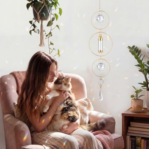 Yalikop Pet Memorial Urn Suncatcher Dog Cat Memorial Gifts,Ring - style: Ring