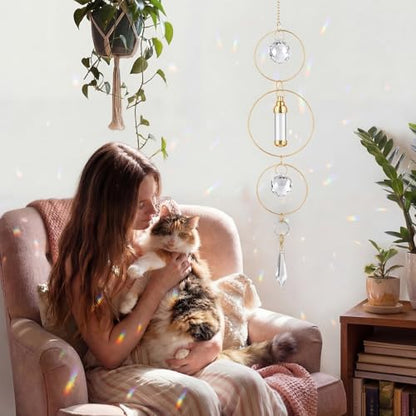 Yalikop Pet Memorial Urn Suncatcher Dog Cat Memorial Gifts,Ring - style: Ring