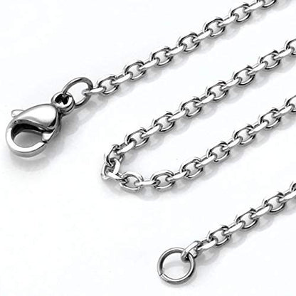 Zysta Silver Round Locket Pendant Necklace 30mm Glossy Stainless Steel Clear Glass Living Memory Floating Charms Stone Storage - color: Silver-Glossy-30mm