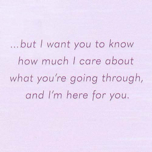 American Greetings Sympathy Card for Miscarriage (I'm Here For You) - color: Linework Bouquet