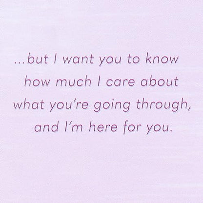 American Greetings Sympathy Card for Miscarriage (I'm Here For You) - color: Linework Bouquet