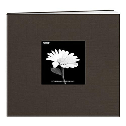Pioneer Photo Albums 8x8 Fabric Frame Cover Post Bound Scrapbook, Warm Mocha - color: Warm Mocha, size: 8"x8"