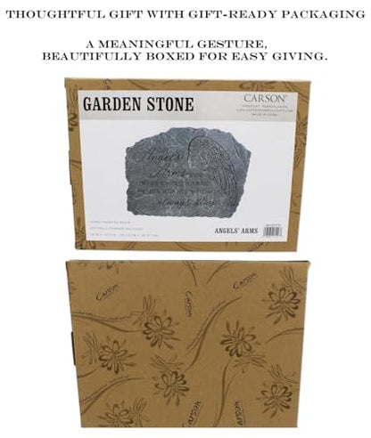 Carson in Angels' Arms Memorial Garden Stone - Sympathy Gift for Funeral | Hand-Painted Stepping Stone to Remember Loved One- Outdoor for Garden or Patio- Weather Resistant