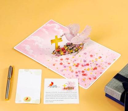 CUTPOPUP Confirmation Cards, Confirmation Greeting Cards, Religious Confirmation Cards for Girls, Boys, Grandson, Granddaughter (Girls) US8-SD294.1US - color: Pink Confirmation