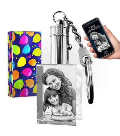 ArtPix 3D Crystal Photo Keychain - Personalized Custom Picture Keepsake - color: Rectangle Premium, size: Medium