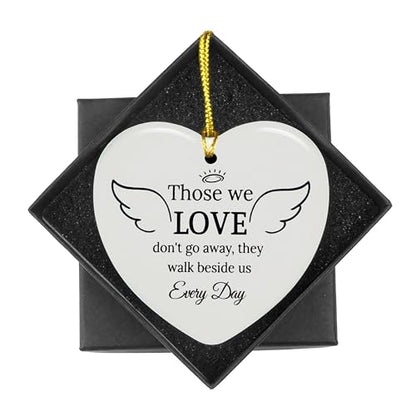 Sympathy Gifts for Loss of Loved One, Memorial Gift, Grief Ceramic Christmas Ornament Bereavement Gifts Idea Condolence Remembrance Gift for Loss of Mom Dad Friend Son Daughter Dog