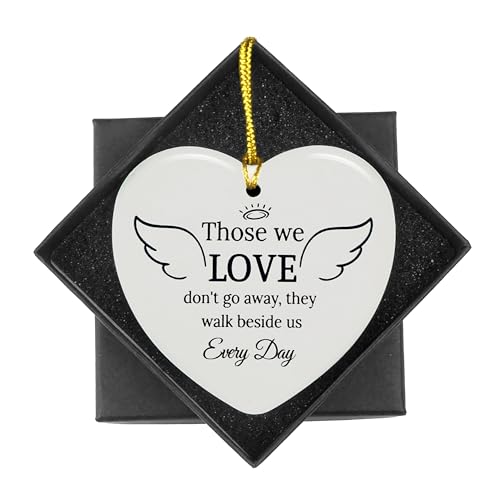 Sympathy Gifts for Loss of Loved One, Memorial Gift, Grief Ceramic Christmas Ornament Bereavement Gifts Idea Condolence Remembrance Gift for Loss of Mom Dad Friend Son Daughter Dog