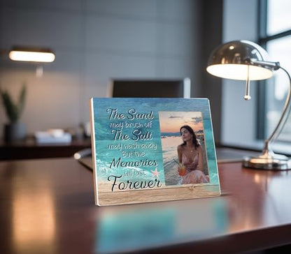 Beach Picture Frames Gift for Women,Beach Vacation Gifts for Friends Couples,Coastal Photo Frame - color: Beach