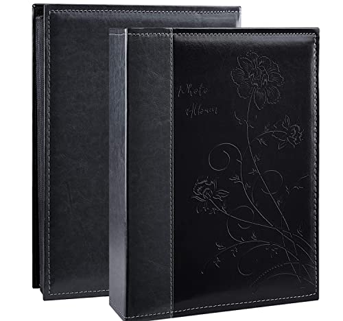 Artmag Photo Album 4x6 300 Photos, Extra Large Capacity Leather Cover Wedding Family Photo Albums Holds 300 Horizontal 4x6 Photos(Black) - color: Black, size: 300 Pockets