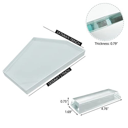 Crystal Sublimation Blanks Sublimation Glass for Custom Picture Photo Frame, Award Plaque, Crystal Tabletop Decor, In-Loving Memory Sublimatin Printing Products (Irregular)