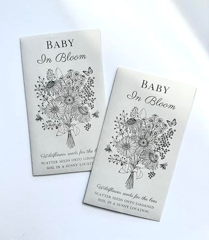 Wildflower Baby Shower Favors Seed Packets Pack of 25 Baby in Bloom Shower Favors Wildflower Baby Shower Favors | Baby in Bloom seed packet favor