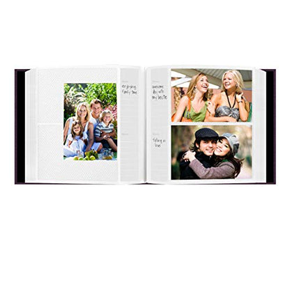 Fabric Frame Cover Photo Album 200 Pockets Hold 4x6 Photos, Wildberry Purple - color: Wildberry Purple, size: 4" x 6" (Pack of 1)
