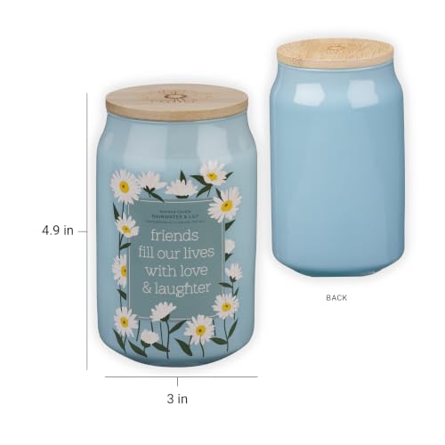 With Love Soy Wax Scented Candle: Friends Fill Our Lives w/Love & Laughter | Scented Candle, Home Decor, Gifts for Friends, Pure Essential Oils, Up to 60 Hours Burn Time, Glass Jar w/ Bamboo Lid - style: Friends Fill Our Lives