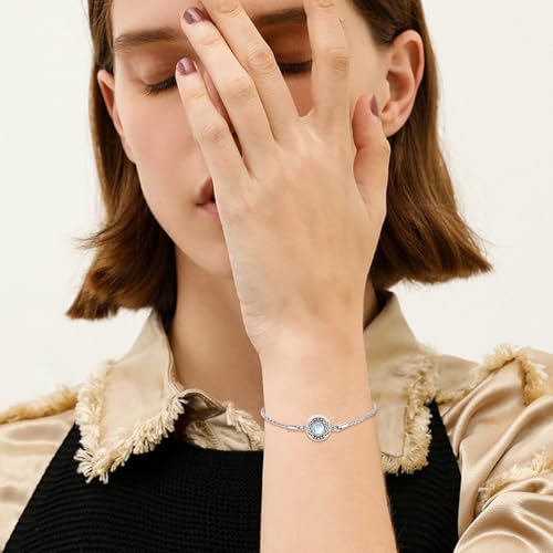 Celtic Knot Urn Bracelet for Ashes Stelring Silver Moonstone Cremation Keepsake Jewelry Gift for Women