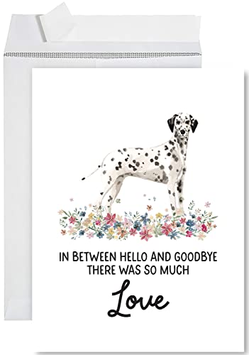 Andaz Press Jumbo Pet Sympathy Card with Envelope, Sorry For Your Loss Card, Dalmatian, Loss Of Pets, Dog Grief Bereavement Card with Big Blank Space to Send to Friends, Family, 8.5" x 11", 1-Pack - color: Dalmatian