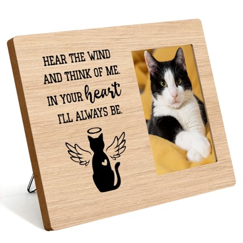 IAXIC Pet Memorial Gifts for Cats, Cat Loss Of Cat, Sympathy Gift Picture Frame, Gifts, Remembrance Photo Frame Desk Shelf Table Top Decor - color: Multi939